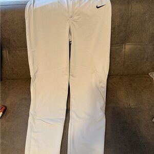 Nike Light Gray Athletic Pants with Subtle Swoosh